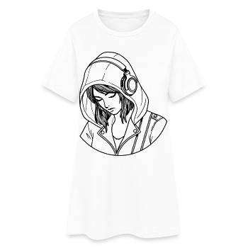 femme love musique - Robe T-shirt Femme - blanc - Devant