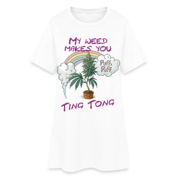 Ting Tong - Women’s T-Shirt Dress - white - Front
