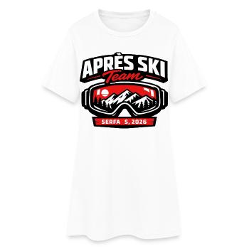 ÉQUIPE DE LA FÊTE APRÈS LE SKI - Cadeau drôle - Robe T-shirt Femme - blanc - Devant