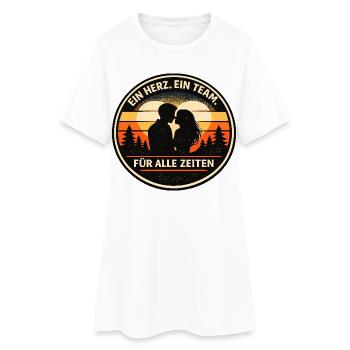 Un cœur, une équipe pour tous les temps - Robe T-shirt Femme - blanc - Devant