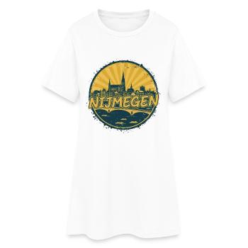 Badge Rétro Sunset Skyline de la ville de Nimègue - Robe T-shirt Femme - blanc - Devant