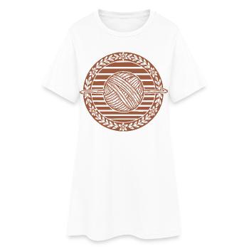 Funny Crochet Lover Crochet Hook Yarn Lovers - Women’s T-Shirt Dress - white - Front