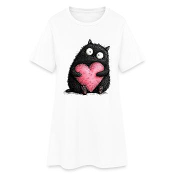 Amour des chats - Robe T-shirt Femme - blanc - Devant
