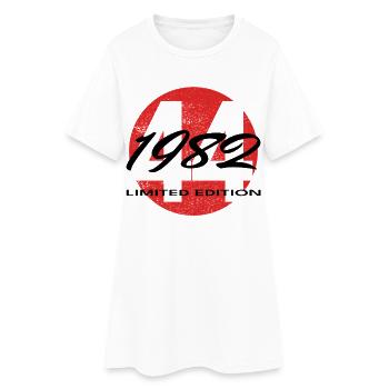 44e anniversaire 1982 cadeau pour hommes et femmes - Robe T-shirt Femme - blanc - Devant