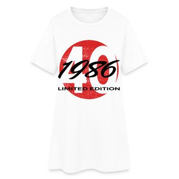 40e anniversaire 1986 cadeau pour hommes et femmes - Robe T-shirt Femme - blanc - Devant