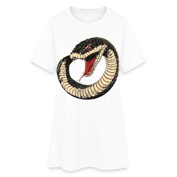 Serpent - Robe T-shirt Femme - blanc - Devant