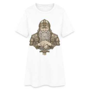 Légende viking viking marin Odin Raven Fighter - Robe T-shirt Femme - blanc - Devant