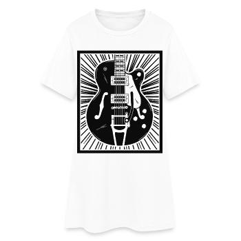 Art de l’affiche de la silhouette de la guitare - Robe T-shirt Femme - blanc - Devant