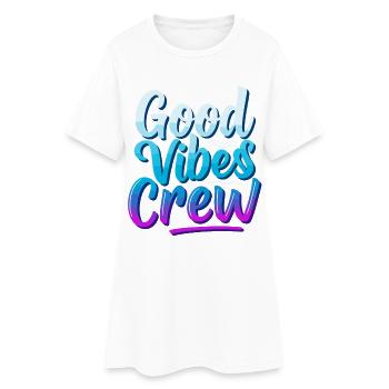 Bon - Vibes Crew Lettering - Robe T-shirt Femme - blanc - Devant
