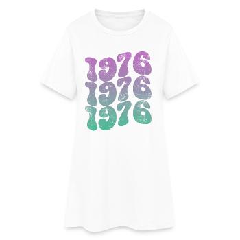 Millésime 1976 - Robe T-shirt Femme - blanc - Devant