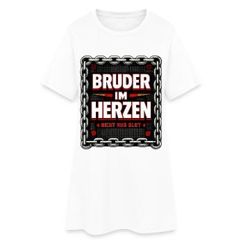 Frère dans le cœur - Pas seulement le sang - Don - Robe T-shirt Femme - blanc - Devant