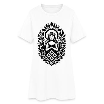 Symbole minimal de la déesse slave Mokosh - Robe T-shirt Femme - blanc - Devant