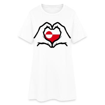 Amour au Groenland - Robe T-shirt Femme - blanc - Devant