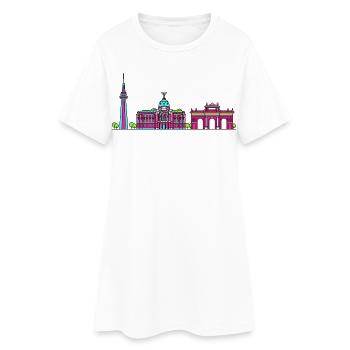 Madrid City Skyline Royal Palac Line Art - Women’s T-Shirt Dress - white - Front