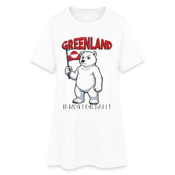 Le Groenland n’est pas à vendre - Robe T-shirt Femme - blanc - Devant