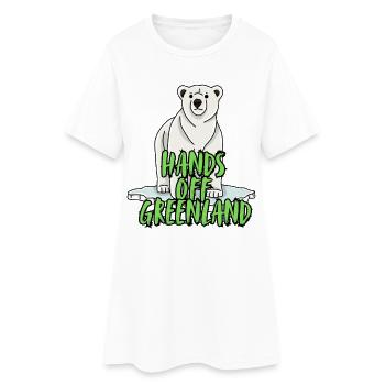 Pas touches au Groenland. - Robe T-shirt Femme - blanc - Devant