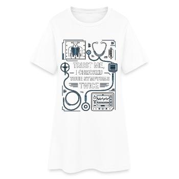 Nurse Practitioner Trust Me I Healthcare Worker - Frauen T-Shirt-Kleid - Weiß - Vorne