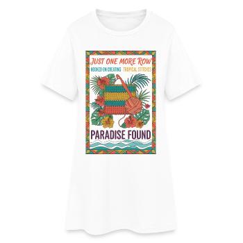 Encore un rang : le paradis a trouvé les amoureux du crochet - Robe T-shirt Femme - blanc - Devant
