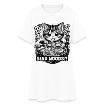 Envoyez des ramen aux nouilles - Robe T-shirt Femme - blanc - Devant