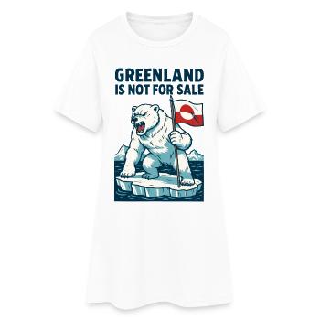 Le Groenland n’est pas à vendre - Robe T-shirt Femme - blanc - Devant