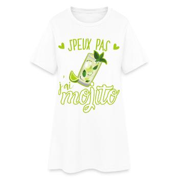 Je Peux Pas J'ai Mojito - Humour Mojito Cocktail - Robe T-shirt Femme - blanc - Devant