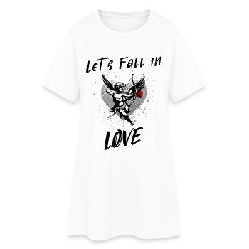 Lets fall in Love - Women’s T-Shirt Dress - white - Front