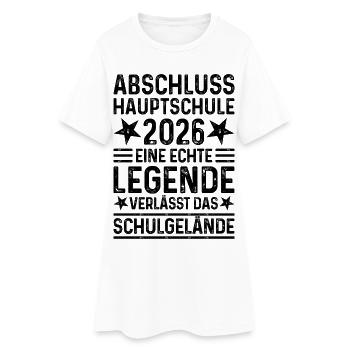 Remise des diplômes 2026 Hauptschule Legende Schulgelände - Robe T-shirt Femme - blanc - Devant