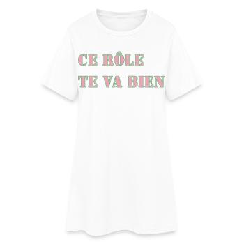 CE RÔLE TE VA BIEN - Robe T-shirt Femme - blanc - Devant