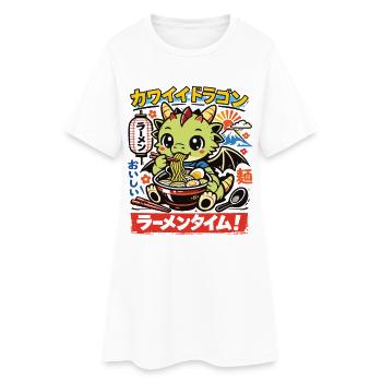 Cerf-volant Kawaii | Ramen | Soupe de nouilles | Restauration rapide - Robe T-shirt Femme - blanc - Devant