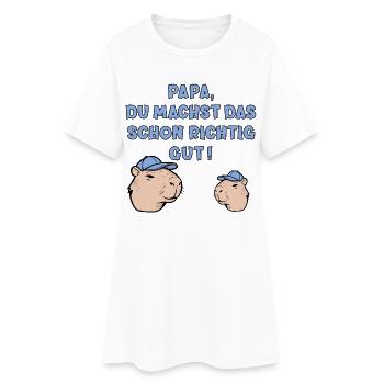 ENFANT PAPA - FÊTE DES PÈRES CAPYBARA - Robe T-shirt Femme - blanc - Devant