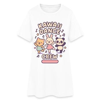 Kawaii Dance Crew | Cute animals dancing - Women’s T-Shirt Dress - white - Front