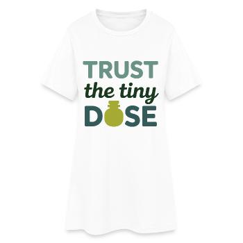 Vêtements certifiés en micropharmacologie clinique - Robe T-shirt Femme - blanc - Devant