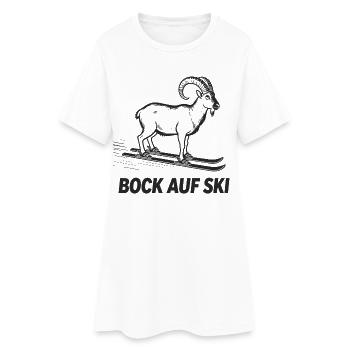 Un bouquetin drôle pour les skieurs - Robe T-shirt Femme - blanc - Devant