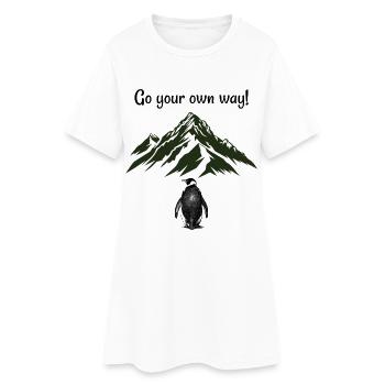 Go your own way! - Women’s T-Shirt Dress - white - Front
