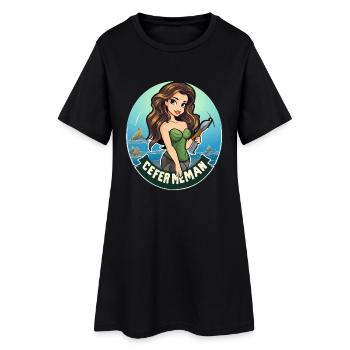 Motif de l’insigne d’héroïne de mer - Robe T-shirt Femme - noir - Devant