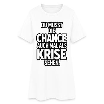 L’opportunité comme crise qui dit le design - Robe T-shirt Femme - blanc - Devant