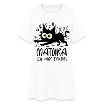 Matura 2026 J’en ai fini chat - Robe T-shirt Femme - blanc - Devant