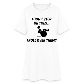Je ne me mets pas sur la pointe des pieds. Je me retourne dessus # - Robe T-shirt Femme - blanc - Devant