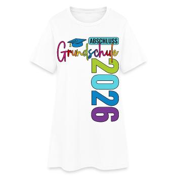 Abschluss Grundschule 2026  - Frauen T-Shirt-Kleid - Weiß - Vorne