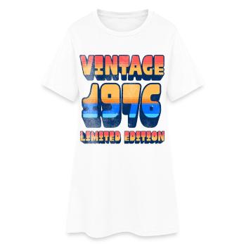 Jahrgang vintage 1976 édition limitée rétro design - Robe T-shirt Femme - blanc - Devant