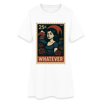 Peu importe le portrait de la rose au clair de lune - Robe T-shirt Femme - blanc - Devant