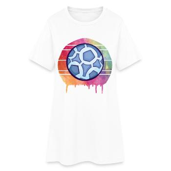 Aquarelle de handball - Robe T-shirt Femme - blanc - Devant