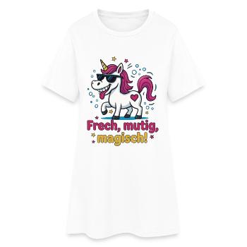 Cool Unicorn – Cheeky, Bold, Magical Design - Women’s T-Shirt Dress - white - Front