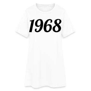 1968 Vintage 1968 Anniversaire Rétro 1968 Cadeau - Robe T-shirt Femme - blanc - Devant