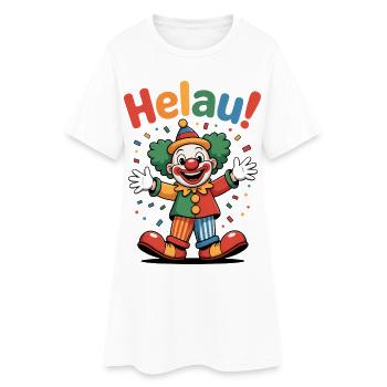 Carnaval de costumes de clown Helau Mayence Düsseldorf - Robe T-shirt Femme - blanc - Devant