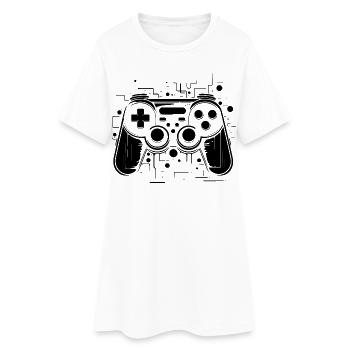 Manettes de jeu - Robe T-shirt Femme - blanc - Devant