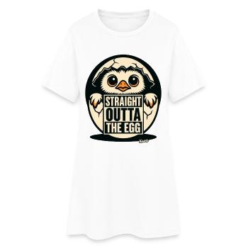 Poussin : Directement de l’œuf - Robe T-shirt Femme - blanc - Devant