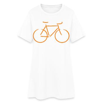 Fahrrad Fahrradfahrer Geschenk - Frauen T-Shirt-Kleid - Weiß - Vorne