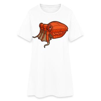 Margate orange squid mecanic  - Robe T-shirt Femme - blanc - Devant