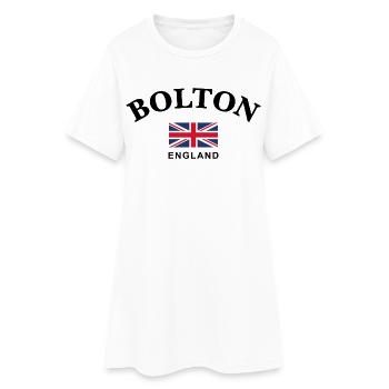 Bolton, Angleterre - Robe T-shirt Femme - blanc - Devant